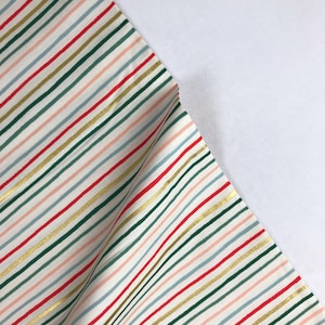 Festive Stripe METALLIC RP609-MU1M - Holiday Classics - Anna Bond Rifle Paper Co Basics - Cotton + Steel