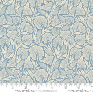Curved Floral Sky - Flower Press - Katharine Watson - Moda - Quilters Cotton - 3302-14