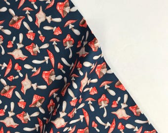 Kwarts met gegooide paddenstoelen - ijzig ruwvoer - Rae Ritchie - Dear Stella Fabric - Kwartsquilters-katoen SRR1812