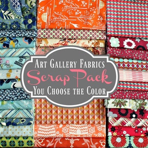 Art Gallery Fabric Scraps - You Choose the Color - 100% Designer Quilters Cotton