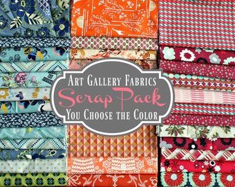 Art Gallery Fabric Scraps - You Choose the Color - 100% Designer Quilters Cotton