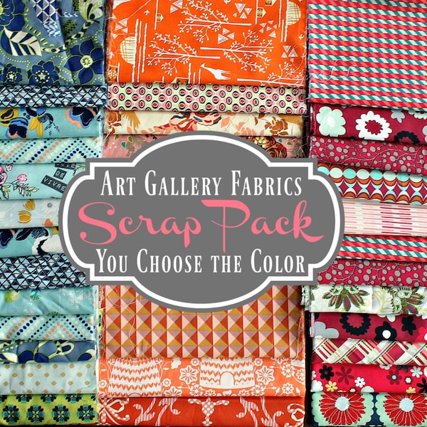 Art Gallery Fabric Scraps - You Choose the Color - 100% Designer Quilters Cotton