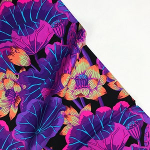Lake Blossoms Black - Kaffe Fassett Collective - PWGP093-BLACK - 100% Quilters Cotton