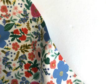Wild Rose Cream METALLIC - Primavera - Anna Bond Rifle Paper Co - Cotton + Steel - RP303-CR1M