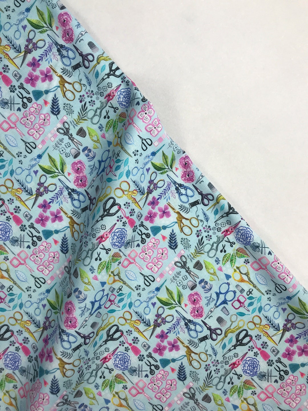 Sewing Scissors Multi Sew Mischievous Miriam Bos Dear Stella Fabric ST