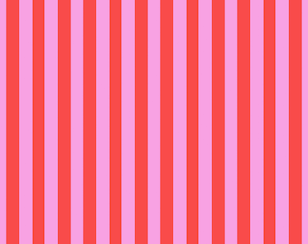 Tent Stripe Poppy True Colors - Tula Pink - 100% Quilters Cotton