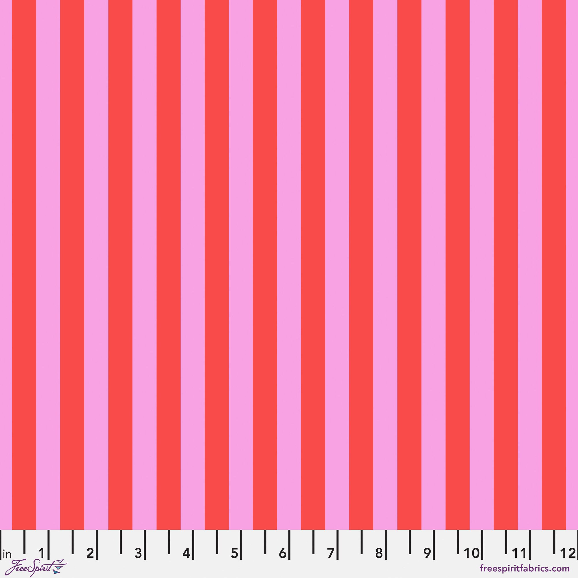 Tent Stripe Poppy True Colors - Tula Pink - 100% Quilters Cotton
