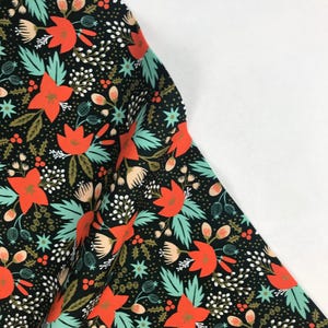 Poinsettia Evergreen METALLIC RP602-EV1M - Holiday Classics - Anna Bond Rifle Paper Co Basics - Cotton + Steel