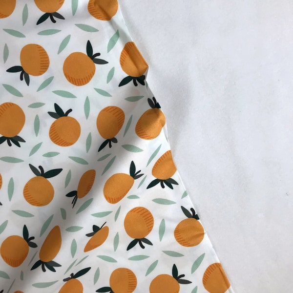 Oranges White  - Fruity - Maja Faber - Paintbrush Studio Fabric 100% Quilters Cotton -  120-19852