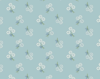 Recuerdo caprichoso azul - Jardín de verano - House of Haricot - Cloud 9 Fabrics - 100 % algodón orgánico - 228346