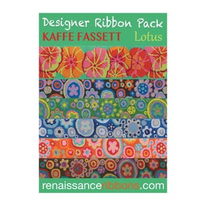 Kaffe Fassett Lotus - Designer Ribbon Pack by Renaissance Ribbons DP-71K