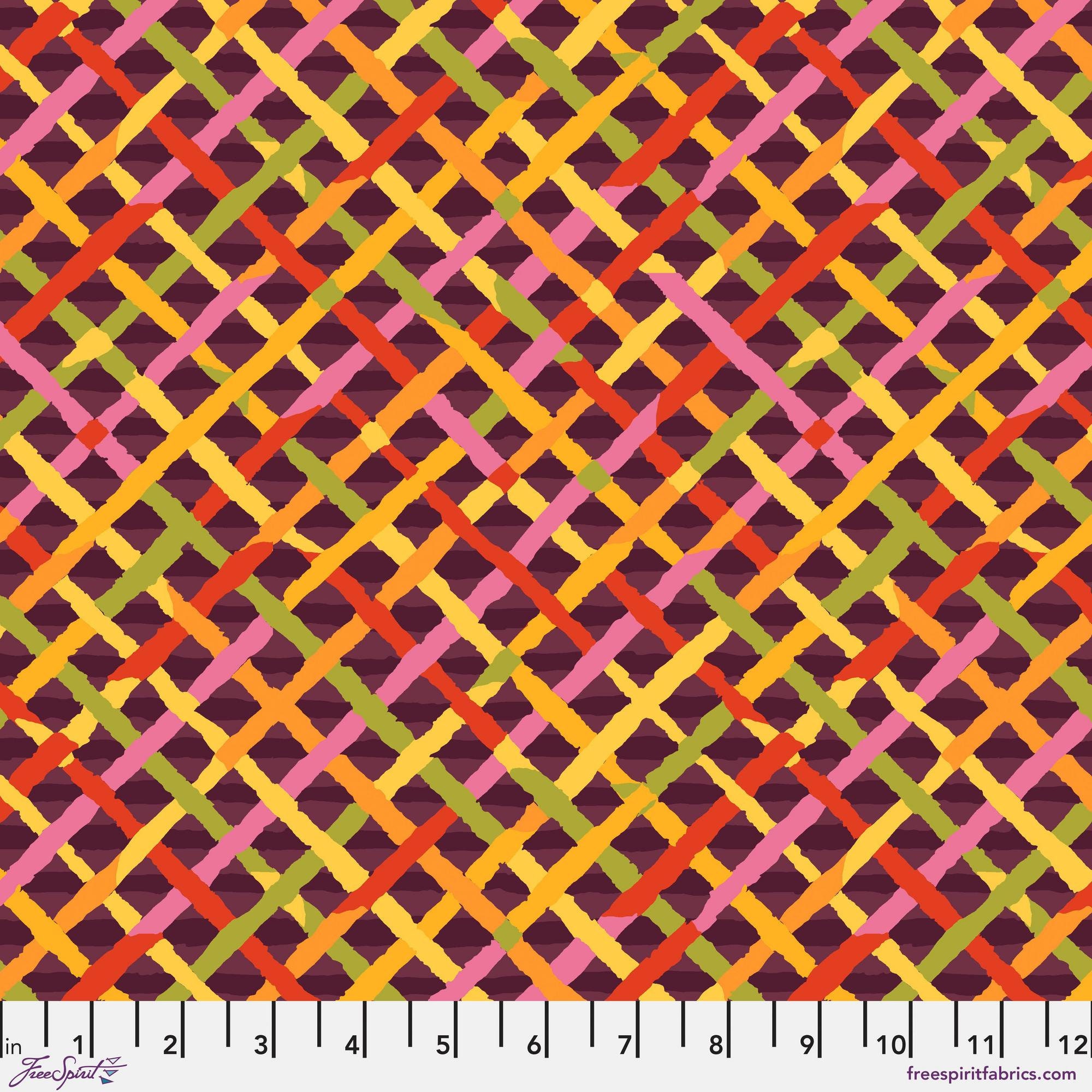 Mad Plaid Maroon - Kaffe Fassett Collective Classics Collection - FreeSpirit Fabric - 100% Quilters Cotton PWBM037-MAROO