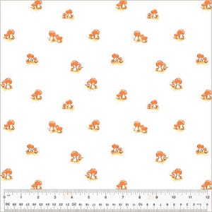 Mushrooms White - Studio Edit - Heather Ross - Windham Fabrics - Quilters Cotton 54325D-3