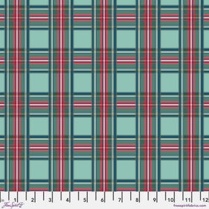 Tartan Tradition Aqua - Cabane de Noël - Mia Charro - Tissus Freespirit 100 % coton matelassé PWMC092-XMULTI
