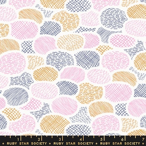 Ovals Honey - Tarrytown - Kimberly Kight Ruby Star Society-tyg - Moda 100 % Quilters-bomull RS3023-13