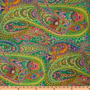 Paisley Jungle Green - Kaffe Fassett Classics 100% Quilters Cotton GP60-GREEN