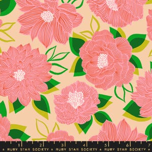 Blommande sorbet - Favoritblommor - Melody Miller - Ruby Star Society-tyg - Moda 100 % Quilters-bomull