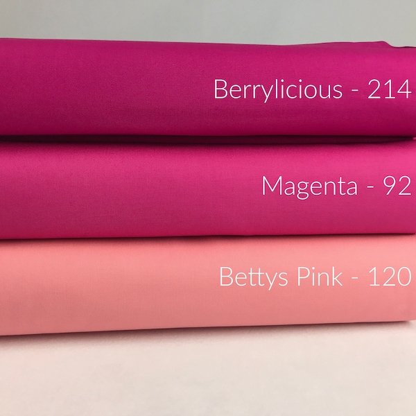 Berrylicious Magenta Bettys Pink - Bella Solids - Moda - Tissu de courtepointe 100 % coton