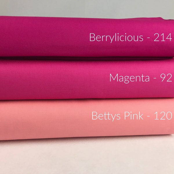 Berrylicious Magenta Bettys Pink - Bella Solids - Moda - 100% Cotton Quilting Fabric
