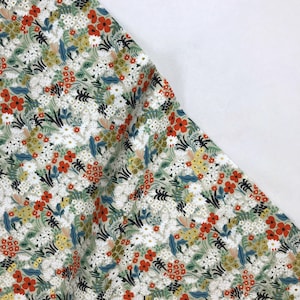 Bon Voyage Meadow METALLIC Flax - Anna Bond Rifle Paper Co Basics - Cotone + Acciaio - Quilters Cotton RP204-FM8M