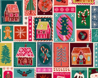 Patchwork Lebkuchenhäuser - Zuckerstange Weihnachten - Helen Black - Dashwood Studio - Quilters Cotton