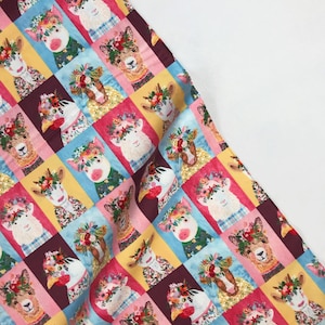 Animales Multi PANEL 12&quot;x44&quot; - Amigos de la granja - Mia Charro - Freespirit Fabrics 100% algodón para acolchados - PWMC006.XMULTI