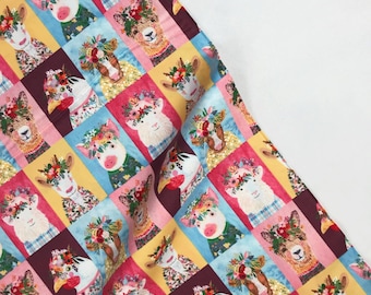 Animals Multi PANEL 12"x44" - Farm Friends - Mia Charro - Freespirit Fabrics 100% Quilters Cotton - PWMC006.XMULTI