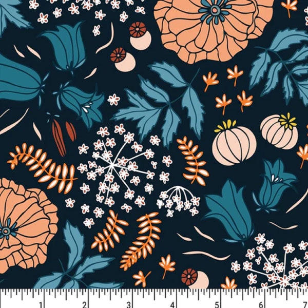 Night Flowers - A Summer Tale - Isoletto Design  - Phoebe Fabrics - 100% Quilters Cotton