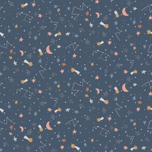 Out of this World Orion - To the Moon - House Designer - Dear Stella Fabric -Quilters Cotton