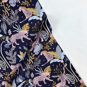 Leopard Navy - Julia Dreams - Magic of Serengeti - RJR Fabrics - Quilters Cotton JD100-NA1