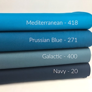 Mediterranean Prussian Blue Galactic Navy - Bella Solids - Moda - 100% Cotton Quilting Fabric