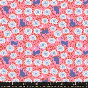 Hiding Cat Flamingo - Backyard - Sarah Watts - Ruby Star Society - Moda - 100% Cotton Quilting Fabric Yardage