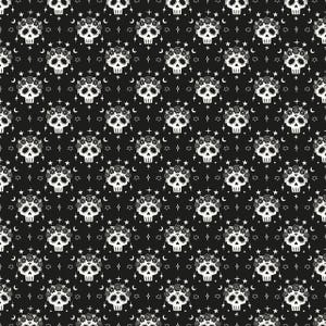 Skulls Midnight - Moonlight and Magic - Anna Deegan - Thread & Ink - Quilters Cotton - MOON1090