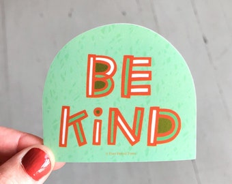 Be Kind Vinyl Decal Sticker | Vinyl Decal Stickers for Laptops, Planners and Water Bottles | Lettering Sticker | Quote Sticker | Gifr Idea