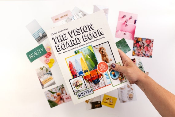 Free Period Press Vision Board Book, 700+ Words & Images in All Categories, for Visualizing Your Life Goals & Dreams, Playful