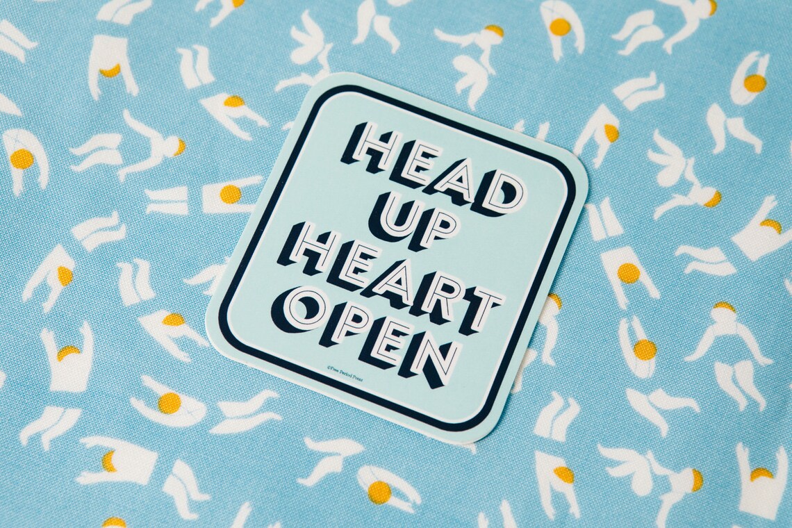 Head up Heart Open Vinyl Decal Sticker Head up Heart Open Etsy