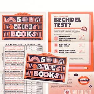 50 Queer Books Checklist: LGBTQ+ Reading Challenge Bookmark