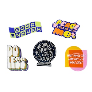 Summer 2022 Sticker Pack | 5 Vinyl Decal Stickers for Laptops, Planners, and Water Bottles | Do Less | Good Enough | Peace Starts With Me