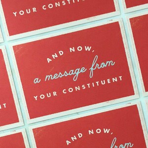 And Now, A Message From Your Constituent Political Action Postcards Set of 12 Write and Send to Congress and Elected Officials Go Vote image 4