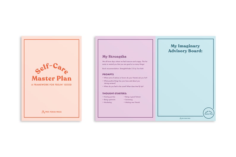 Self-Care Master Plan: A Workbook for Feelin' Good Personalized Set of Operating Instructions Self Care Booklet 4.25 x 6 Postcard Size image 6