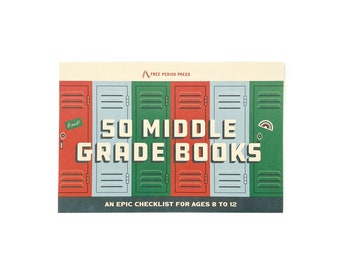 50 Middle Grade Books: An Epic Checklist for Ages 8 to 12 | Book Checklist | Reading Tracker | Reading Challenge | Kids Gift | Bookmark