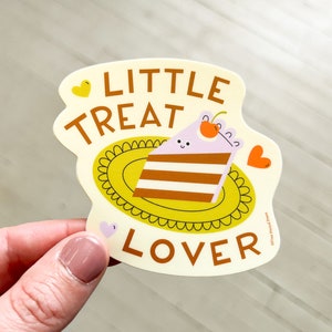 Little Leckerli Liebhaber Kuchen Vinyl Aufkleber Aufkleber | Vinyl Aufkleber für Laptops, Planer und Wasserflaschen | Illustration | Niedlich | Geschenkidee