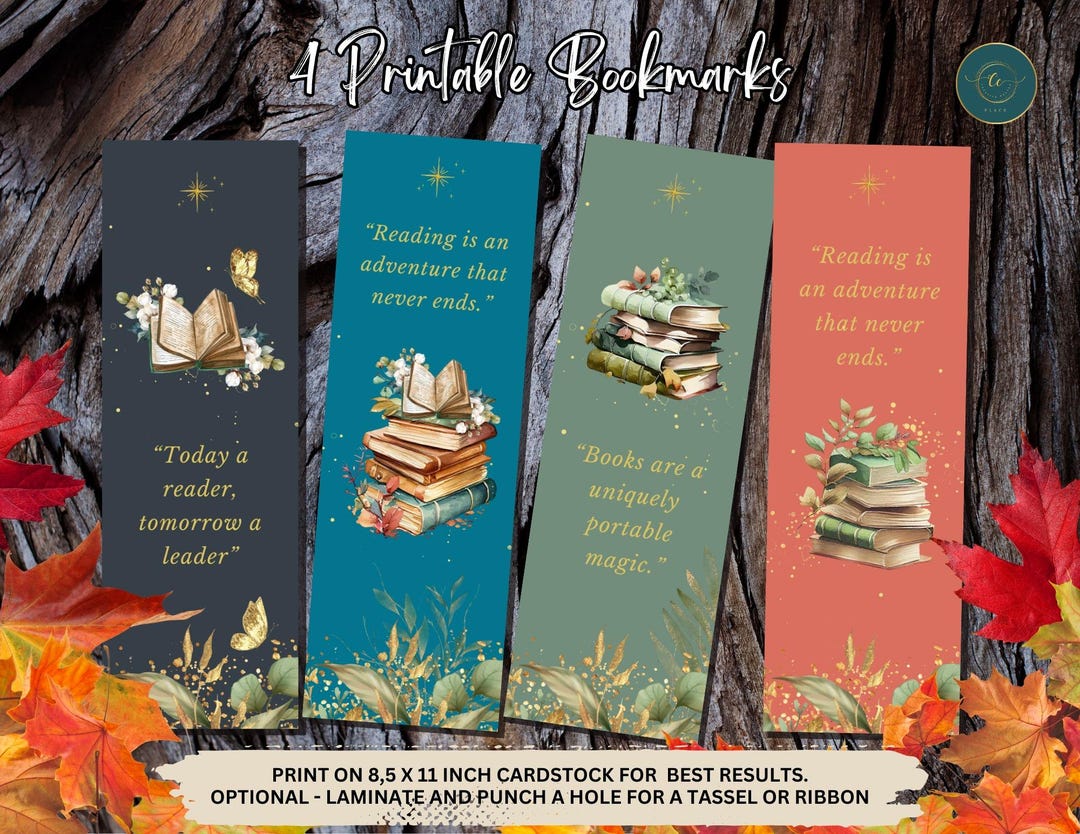 Digital Printable Bookmarks Digital Bookmark Instant Download Bookmark ...
