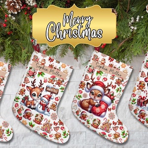 Personalized Christmas Stockings Custom Name Plush Stockings Holiday Decor Xmas Gifts Festive Home Decor Red Stocking Perfect Gift for Kids