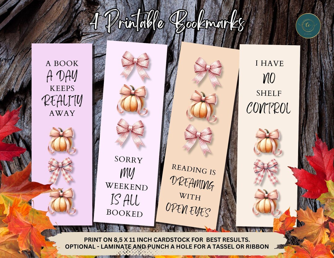 Digital Printable Bookmarks Digital Bookmark Instant Download Bookmark ...