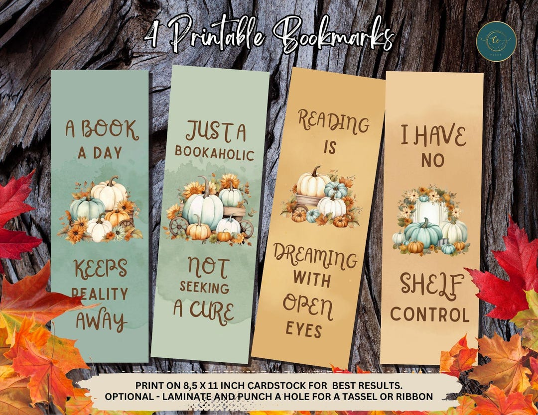 Digital Printable Bookmarks Digital Bookmark Instant Download Bookmark ...