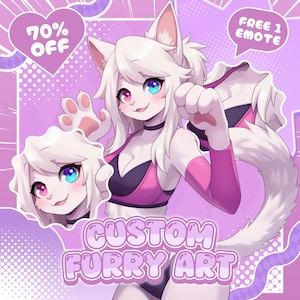 Custom Anime Charakter Furry l Fursona, Anthro, Furry Avatar, Furry Icon, Furry PFP, Furry Base, Furry Headshot, Furry Art
