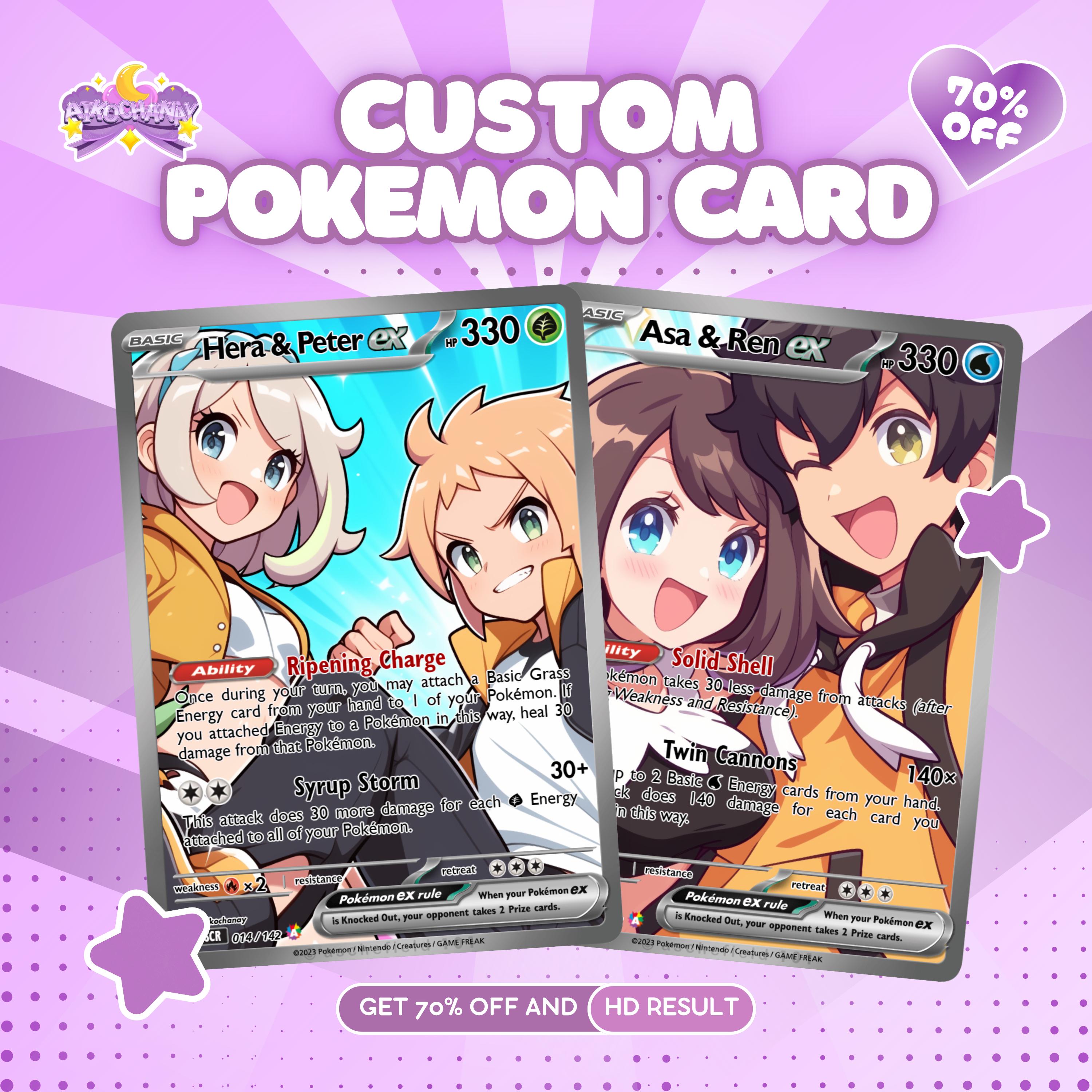 Custom Pokemon Card, Personalized Pokemon Valentine's Day Gift, Pokemon  Gift, Custom Pet Portrait, Valentine's Gift, Pokemon Card Commission - Etsy