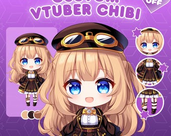 Custom Cute Chibi Vtuber | live2d | Kawaii 2d Vtuber Model | PNGtuber Chibi | Furry | Custom Chibi Commission | Chibi Model | Cute Chibi