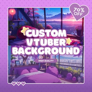 Custom Vtuber Background | Twitch Overlay | aesthetic room Background for vtuber, Youtube | Vtuber Assets | Vtuber Room Stream Package